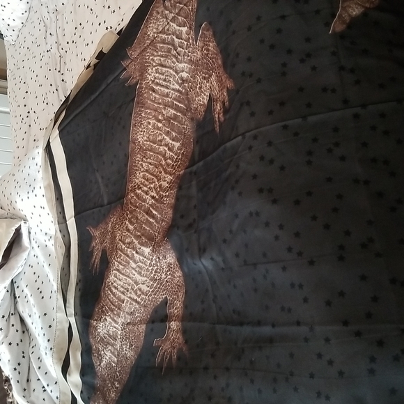 Victoria Secret long sheer black sarong with alligator - Picture 1 of 3